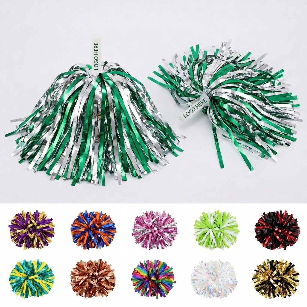 Team Shine Custom Logo Cheer Pompoms - Dazzling Performance