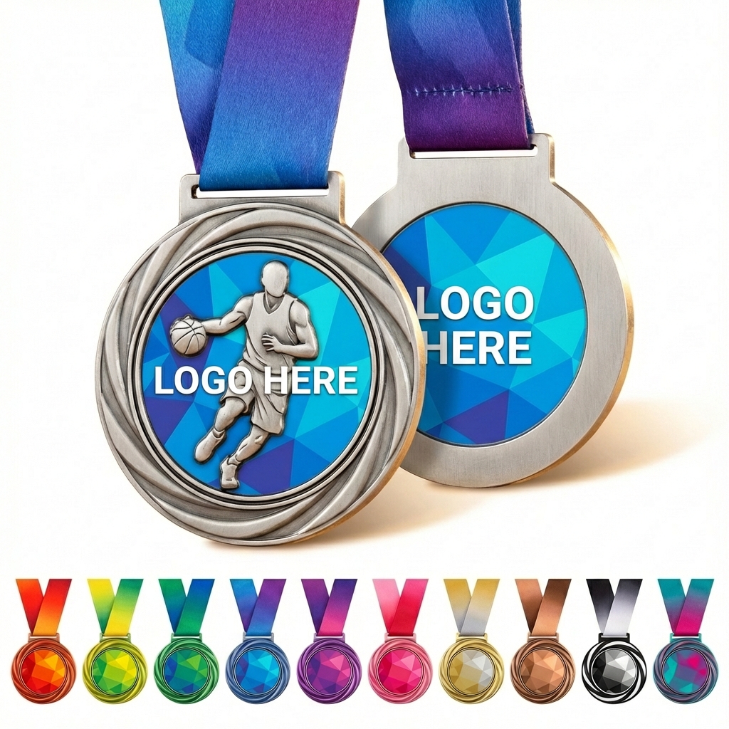 Vibrant Achievement Award with Personalized Ribbon