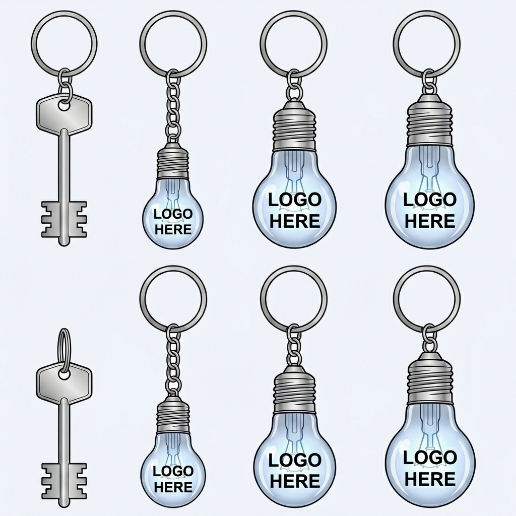 Press & Flash Mini Bulb Keyring for Night Safety