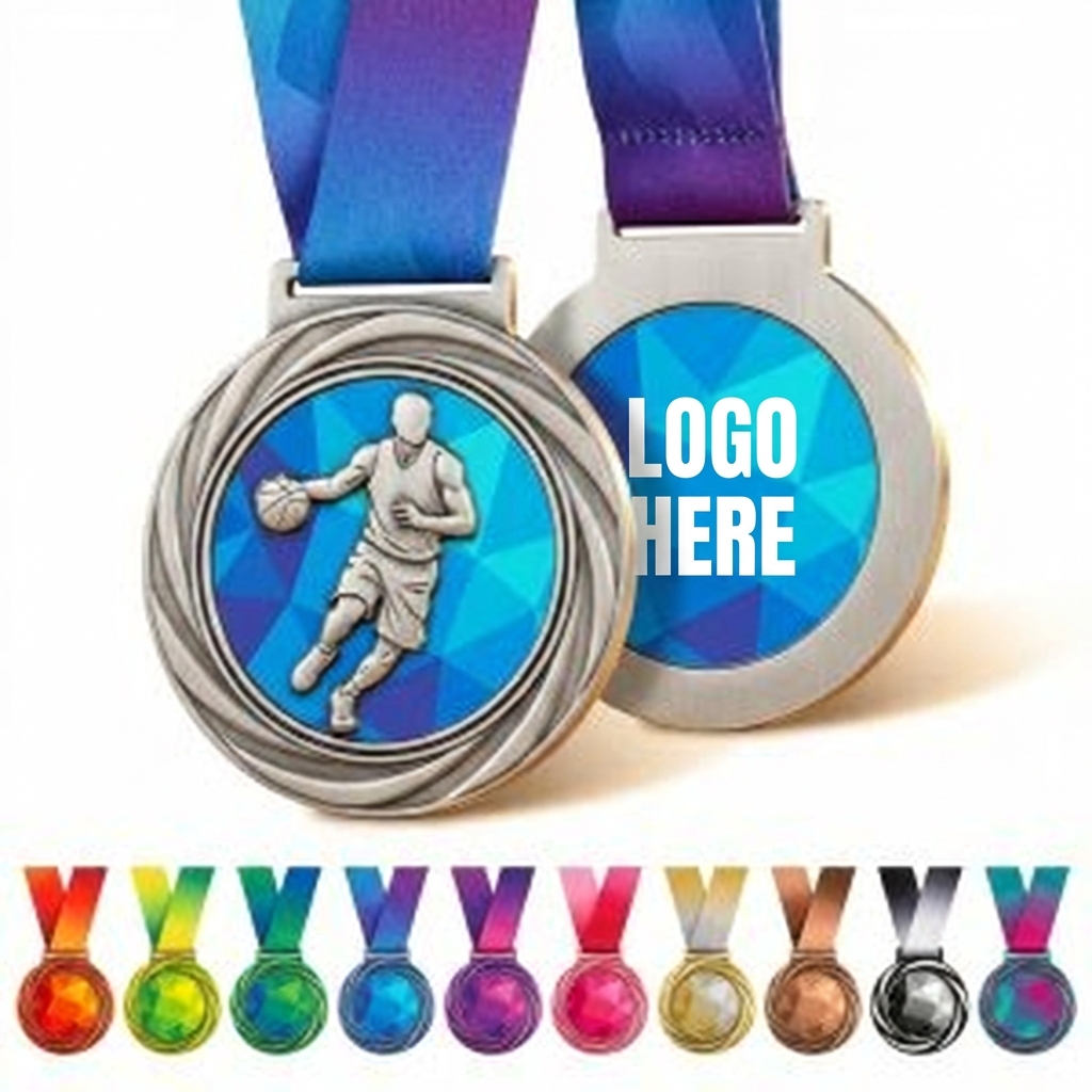 Vibrant Achievement Award with Personalized Ribbon