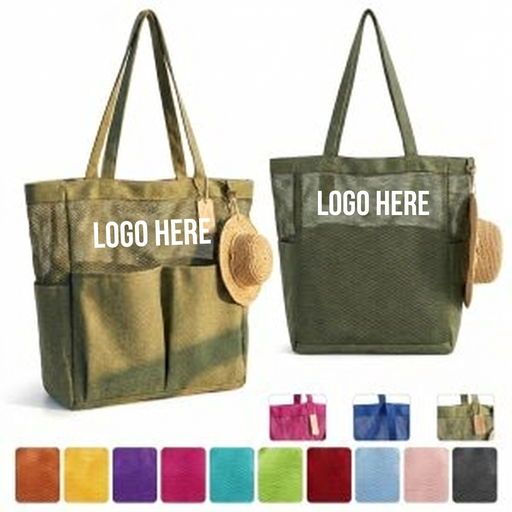 Sand-Shedding Mesh Hauler for Beach Days